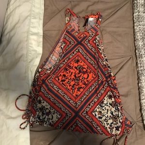 Multi colored halter tank
